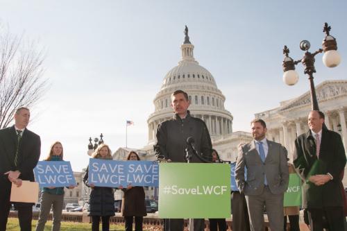 U.S. Senator Martin Heinrich (D-N.M.) speaks at LWCF press conference in Washington, D.C. November 29, 2018. 