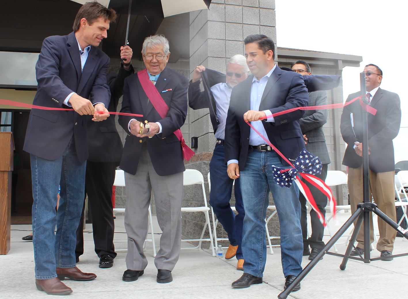 (From Left) U.S. Senator Martin Heinrich, Congressional Medal of Honor recipient Hiroshi 