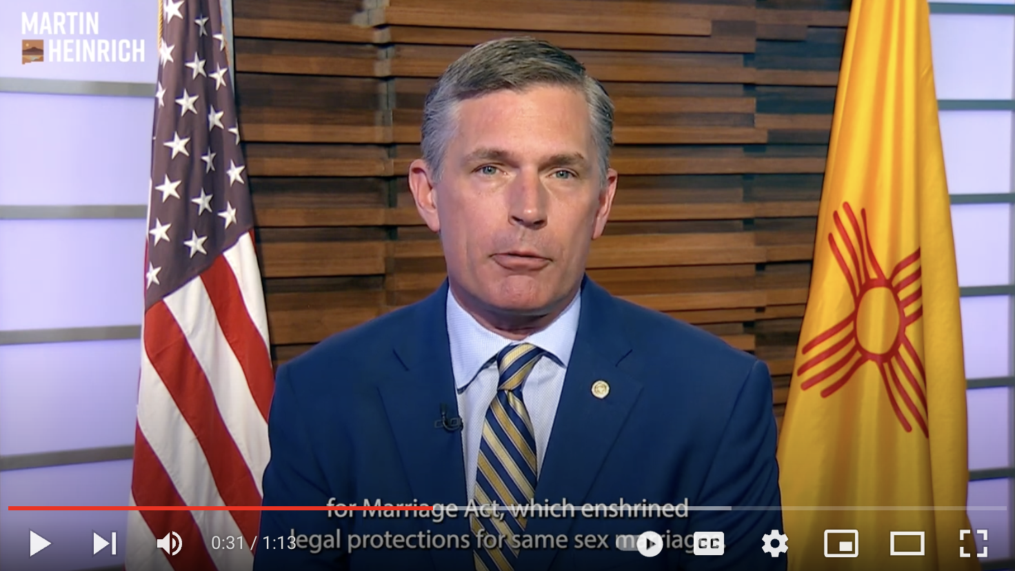 VIDEO: Heinrich Statement on Pride Month | Senator Martin Heinrich